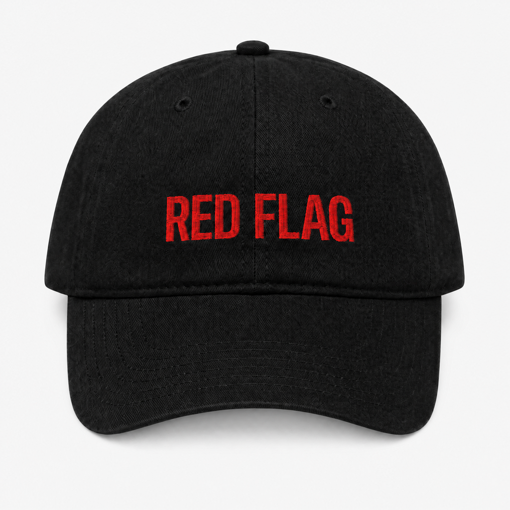 Red flag, studio product image