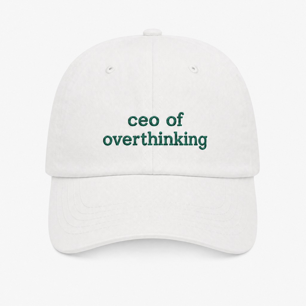 Ceo of overthinking cap, studio product image
