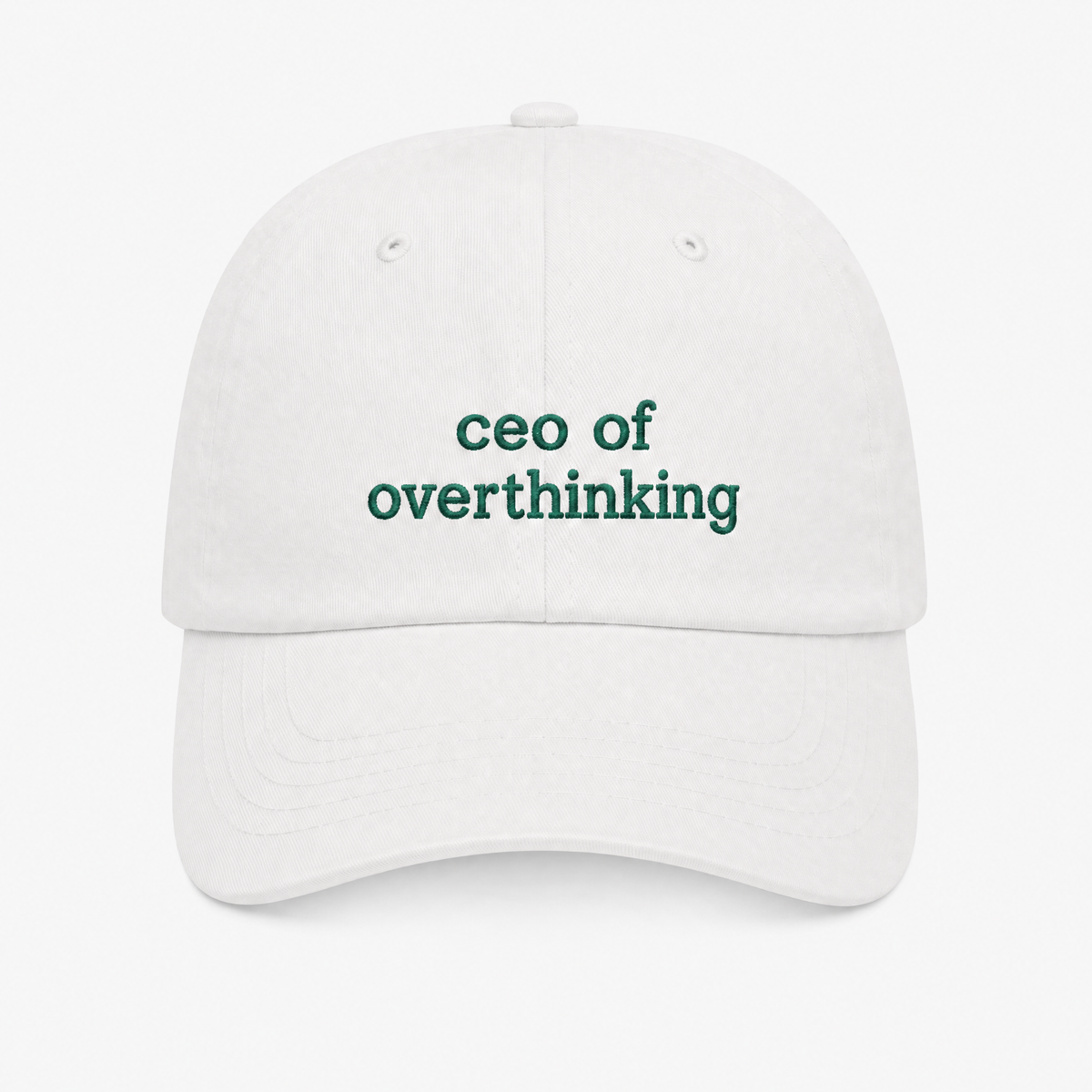 Ceo of overthinking cap, studio product image