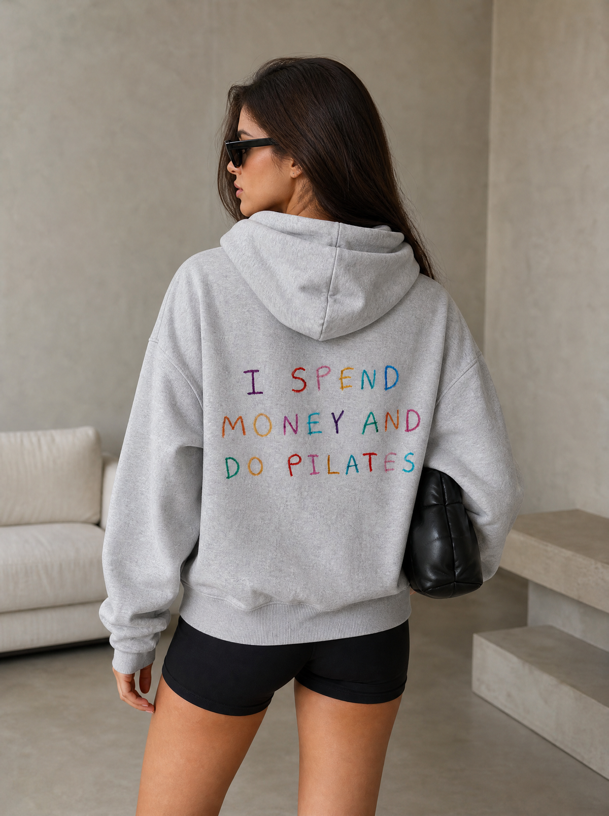 I spend money and do pilates hoodie